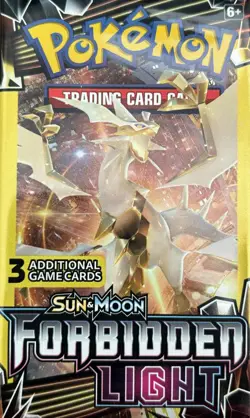 2018 Pokemon TCG - Sun & Moon Forbidden Light Booster Pack - New / 3 Cards - Image 1