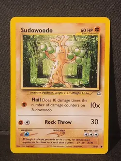 Sudowoodo 77/111 Neo Genesis - LP Condition - 2000 Pokemon Card - Vintage WOTC - Image 1