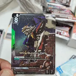 Bandai Gundam TCG Wing Gundam Zero GD01-024 LR+ Card, Near Mint - Image 1
