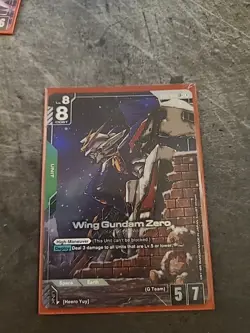 Bandai Gundam TCG Wing Gundam Zero GD01-024 LR+ Card, Near Mint - Image 2