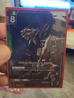 Bandai Gundam TCG Wing Gundam Zero GD01-024 LR+ Card, Near Mint - Image 3