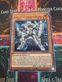 Yugioh Elemental HERO Solid Soldier CT15-EN003 Ultra Rare Limited Near Mint - Image 1