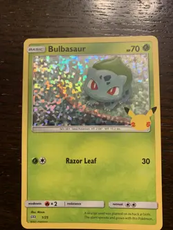 🔥 Bulbasaur 1/25 25th Anniversary Stamped McDonalds Promo Pokemon Card *HOLO* - Image 1