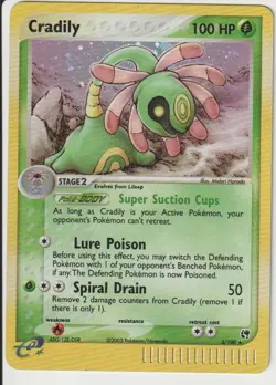 Pokemon TCG Cradily EX Sandstorm Holo Card 3/100 Rare LP - Image 1