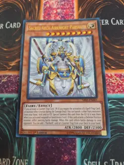 Yugioh Sacred Arch-Airknight Parshath SR05-EN001 Ultra Rare 1st Edition NM - Image 1