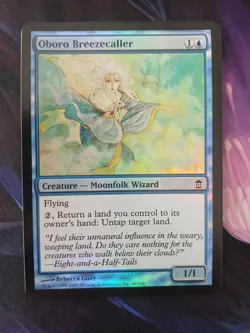Magic The Gathering Oboro Breezecaller FOIL Saviors of Kamigawa MP - Image 1