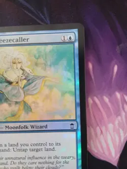 Magic The Gathering Oboro Breezecaller FOIL Saviors of Kamigawa MP - Image 2