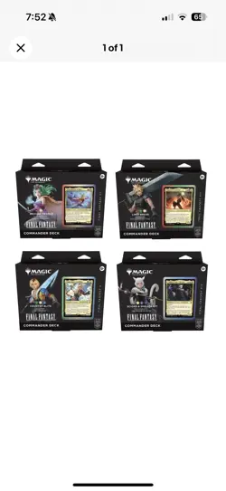 Magic The Gathering (MTG) Final Fantasy Commander 4-Deck Case - Factory Sealed - Image 2