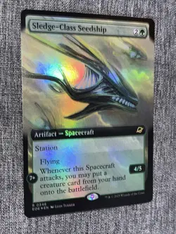 MTG Edge of Eternities *FOIL* EXTENDED ART R Sledge-Class Seedship #0346 EOE - Image 1