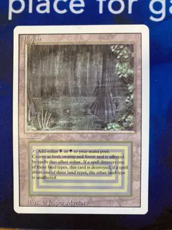 1x MTG Revised Edition Bayou Rare Magic: The Gathering Light Play Dual Land - Image 1