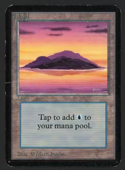 ***Alpha Island Sunset (Edge Crease)*** MTG Alpha Magic Kid Icarus - Image 1