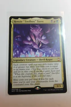 MTG Henzie "Toolbox" Torre x1- -New Capenna Commander-Lightly Played - Image 1