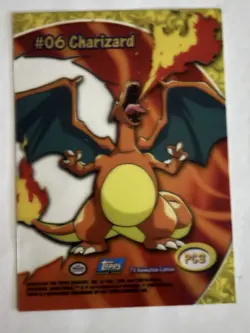 #06 CHARIZARD #PC 3 Clear Card Pokemon TV Animation Topps 2000 Near Mint Vintage - Image 3