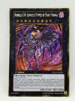 Yugioh Number C40: Gimmick Puppet of Dark Strings PGLD-EN020 Gold Secret 1st NM - Image 1