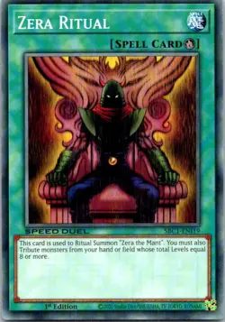 Zera Ritual #SBC1-ENI19 Yugioh Near Mint or Better - Image 1