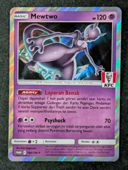 2021 Pokemon MEWTWO 184/SM-P KFC Chaki Kids Meal Promo | Indonesian (B) - Image 1
