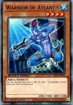 Warrior of Atlantis #SBC1-ENI12 Yugioh Near Mint or Better - Image 1