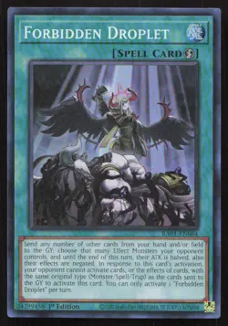 Yu-Gi-Oh TCG #RA01-EN064 Forbidden Droplet 1st Edition Super Rare NM - Image 1