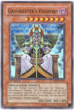 Yu-Gi-Oh Card - ABPF-EN027 - GRAVEKEEPER'S VISIONARY (super rare holo) - NM/Mint - Image 1