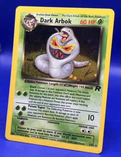 2000 Pokemon Card Team Rocket Dark Arbok 2/82 Holo Unlimited Holo Rare MP - Image 3