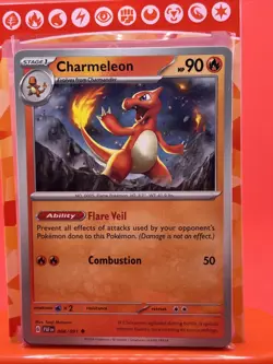 Charmeleon 008/091 Paldean Fates Uncommon PAF EN Pokemon Card Scarlet Violet NM - Image 1