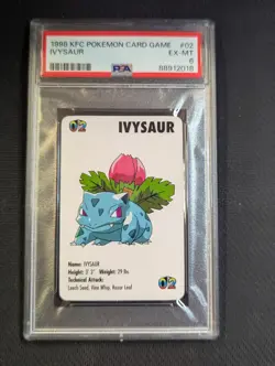 Ivysaur #02 Pokemon Card Game Mini KFC 1998 Nintendo PSA 5 POP 1 - Image 1