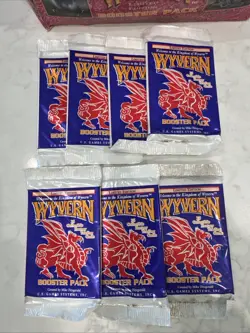 1994 Wyvern CCG Card Game Limited Edition Lot 7 Booster Packs New Sealed W/BoxNR - Image 2