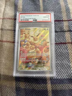 Pokemon Eevee TCG Twilight Masquerade Illustration Rare Card 188/167 PSA 10 - Image 1
