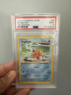 Pokemon TCG Magikarp Base Set 1st Edition PSA Card 35/102 Shadowless - Image 1