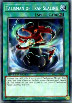Talisman of Trap Sealing #SBC1-ENG12 Yugioh Near Mint or Better - Image 1