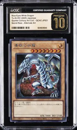 2025 YU-GI-OH! #QCAC-JP021 BLUE-EYES WHITE DRAGON CGC 10 PRISTINE - Image 1