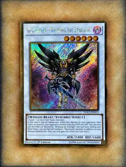 Yugioh Blackwing - Nothung the Starlight PGL2-EN013 Gold Secret Rare 1st Ed NM - Image 1