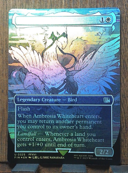 MTG✨ Ambrosia Whiteheart ( FOIL Borderless ) Final Fantasy NEAR MINT Stunner... - Image 1