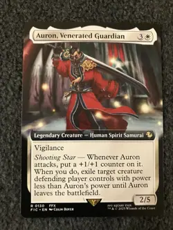 Magic The Gathering MTG - Auron, Venerated Guardian (Extended Art) - FIN - Image 1