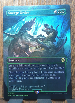 MTG🌳 Savage Order (Borderless) Universes Beyond: Jurassic World NEAR MINT💕❤ - Image 1