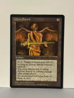 Zelyon Sword R Fallen Empires NM MTG Magic Fast Ship - Image 1