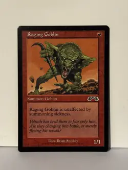 Raging Goblin C Exodus 96 NM MTG Magic Fast Ship - Image 1