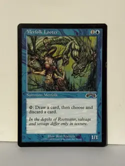 Merfolk Looter C Exodus 39 NM MTG Magic Fast Ship - Image 1