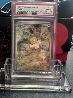 2025 POKEMON SVP PRISMATIC EVOLUTIONS POKEMON CENTER ETB PROMO EEVEE PSA 10 - Image 1