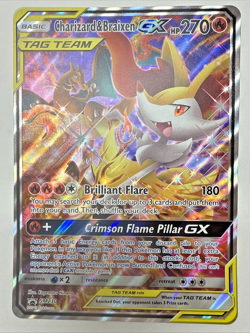 2019 Pokemon Charizard & Braixen GX SM230 SM Tag Team Holo Promo - Image 1