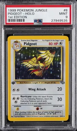 1999 POKEMON JUNGLE 1ST ED #8 PIDGEOT-HOLO PSA 9 - Image 1