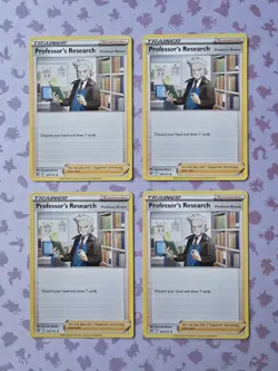 Pokemon Card Brilliant Stars 4x Playset Non Holo Professor's Research 147/172 NM - Image 1