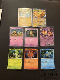 pokemon 151 promo Set 3 Starters Abra Kadabra Electabuzz All 2 Swirl + Zap/Ala - Image 1
