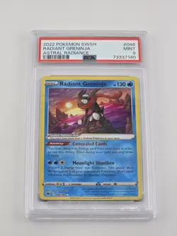 POKEMON 2022 Astral Radiance RADIANT GRENINJA #046 PSA 9 Mint RARE - Image 1
