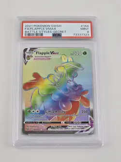 2021 POKEMON SWORD & SHIELD BATTLE STYLES SECRET FULL ART/FLAPPLE VMAX PSA 9 - Image 1