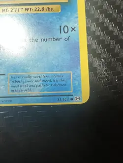 * MISCUT ERROR * Magikarp Pokemon XY Evolutions 33/108 Alignment Dots LP - Image 5