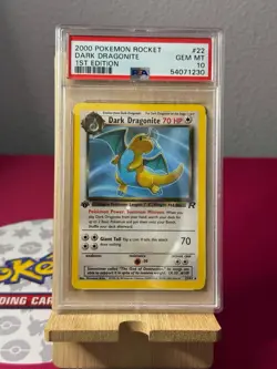 2000 1st Ed DARK DRAGONITE Team Rocket #22 Rare WOTC PSA 10 GEM MINT Pokemon - Image 1