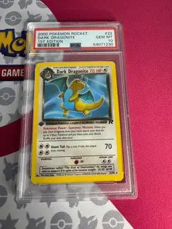 2000 1st Ed DARK DRAGONITE Team Rocket #22 Rare WOTC PSA 10 GEM MINT Pokemon - Image 3