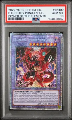 Destiny HERO - Destroyer Phoenix Enforcer Yugioh POTE-EN100 Starlight 1st PSA 10 - Image 1