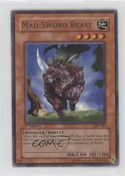 Mad Sword Beast 1st Ed. YuGiOh Pharaoh's Servant #PSV-091 2002 - Image 1